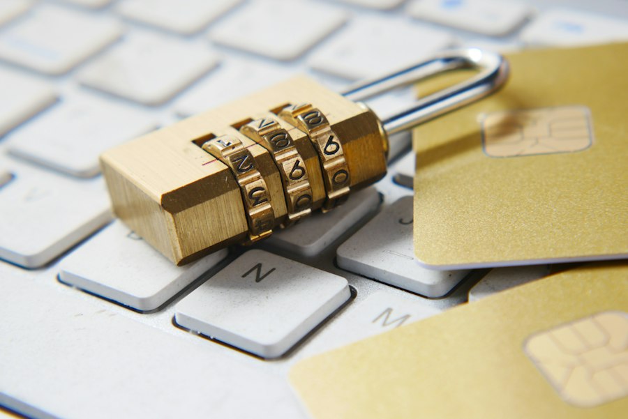Encryption and padlock concept for antivirus tools