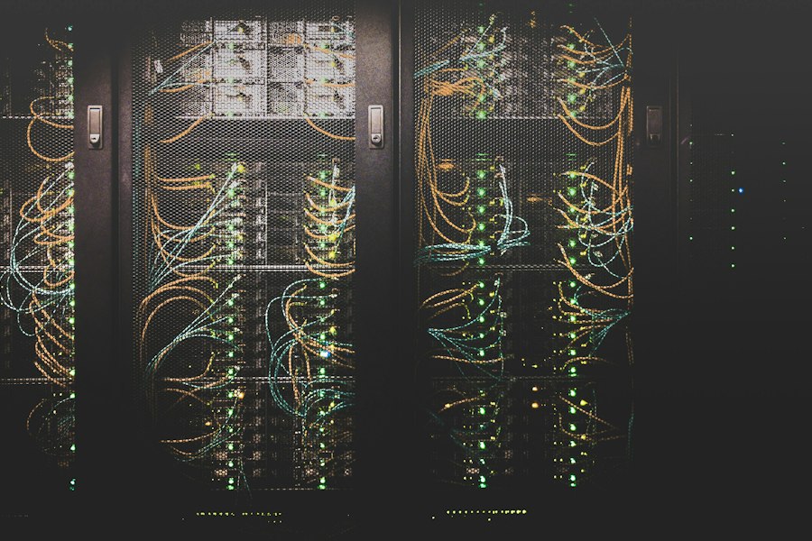 Server racks suggesting DLL and system files